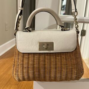 Kate Spade rattan handbag.